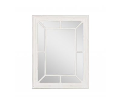 Block & Chisel rectangular panelled mirror with wooden frame