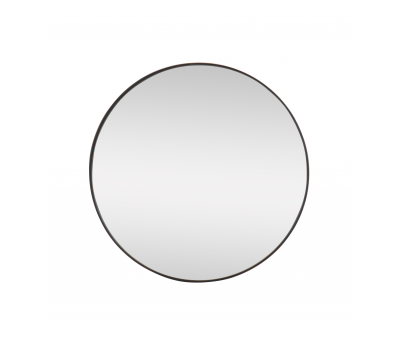 Round mirror with black frame 