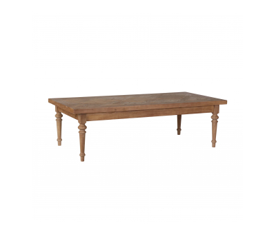 Elm coffee table with turned legs