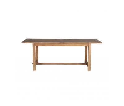 Block and chisel reclaimed elm dining table 