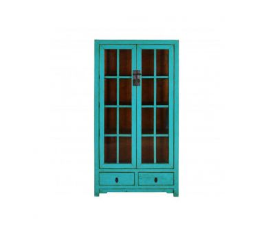 Cabinet with glass doors and drawers
