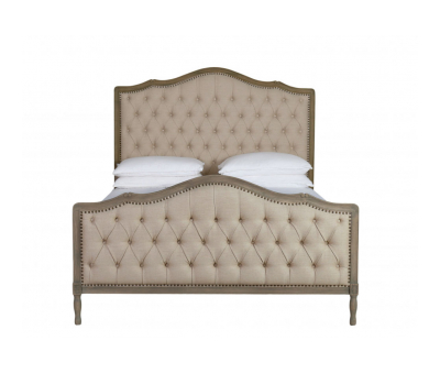 French style bed with deep button detail