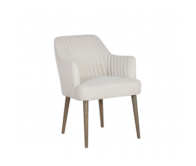 cream upholstered carver chair 