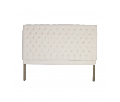 Francis classic white tufted linen headboard