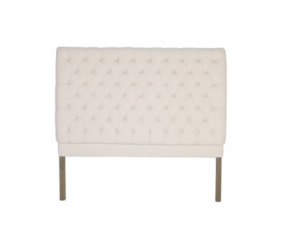 Francis classic white tufted linen headboard queen