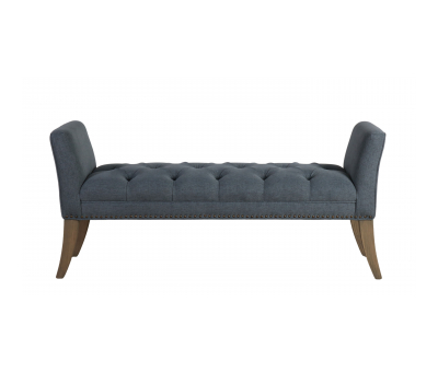 Allerga bedend with sides upholstered in blue grey fabric Château collection