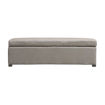 Block & Chisel linen upholstered bedend