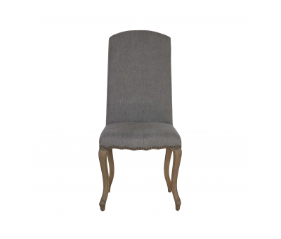 Grey upholstered french style dining chair 