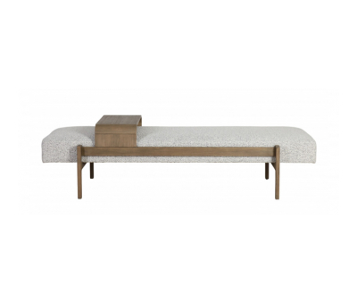 black speckled daybed with sliding table 