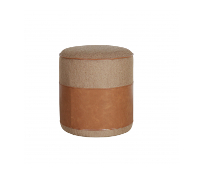Leather and fabric stool