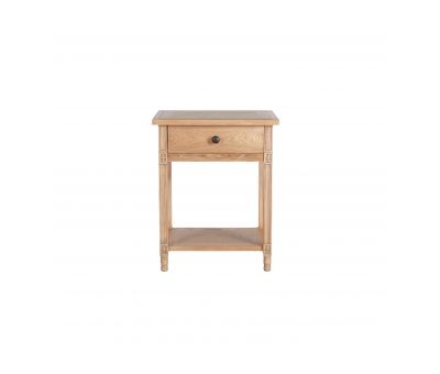 Ashwood bedside table with one drawer and shelf 