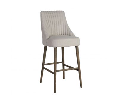 upholstered barstool with oak legs