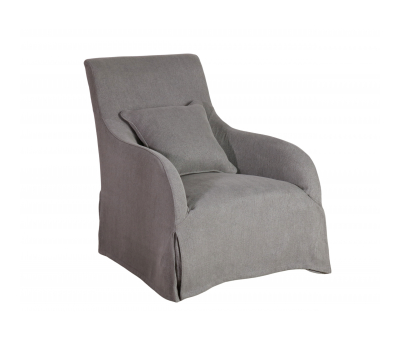 Accent slipcover chair in stone Château Collection