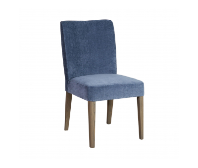 blue velvet dining chair with oak legs