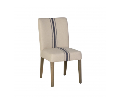 Harley dining chair in linen with navy stripe 