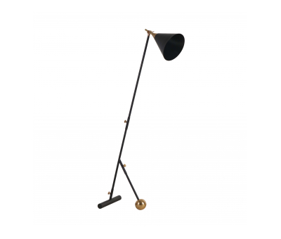 black and brass standing lamp 