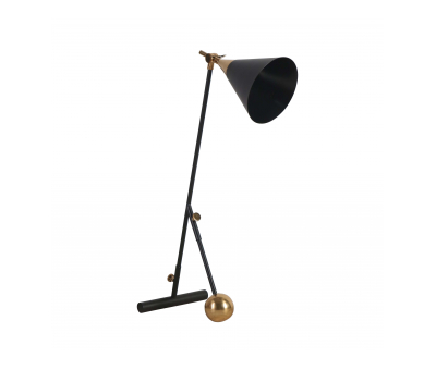 black and brass industrial desk lamp