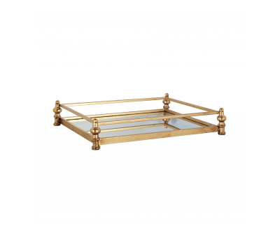 block and chisel gold metal tray