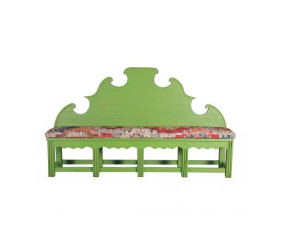 Bench limited edition green multi coloured seat cushion 