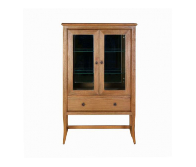 glass door cabinet with drawers