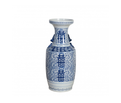 blue and white ceramic orchid vase 