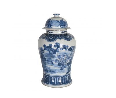 Blue and white ginger jar 