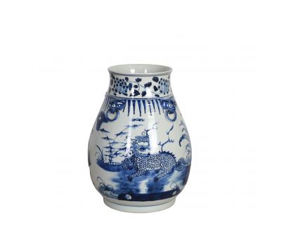 blue and white ceramic vase 