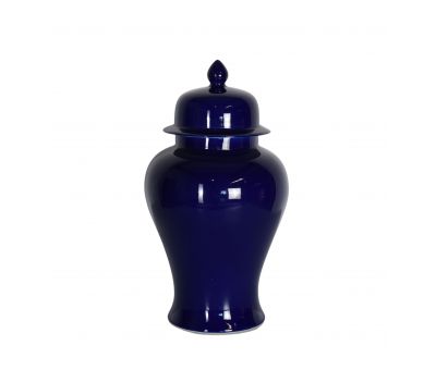 blue ceramic ginger jar with lid 