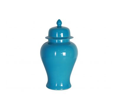 blue ceramic ginger jar with lid 