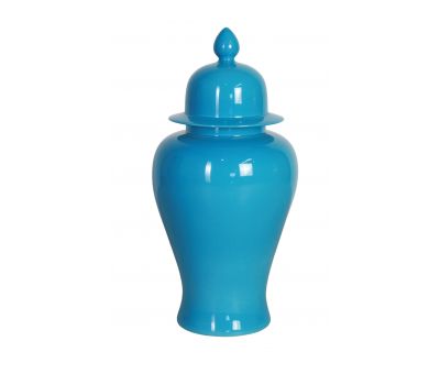 turquoise ceramic ginger jar with lid 