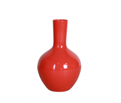 Red ceramic vase 