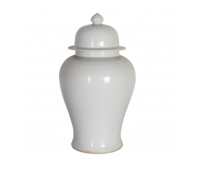white ceramic ginger jar with lid 