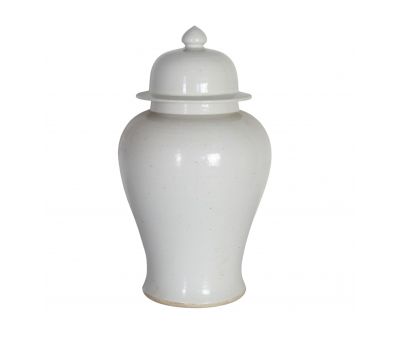 white ceramic ginger jar with lid 