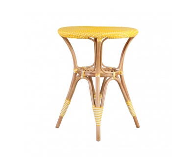 yellow and white cafe garden table