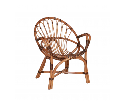 Cane and rattan occasional chair natural