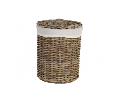 Rattan laundry basket with lid