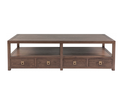 Block & Chisel rectangular solid antique weathered oak coffee table