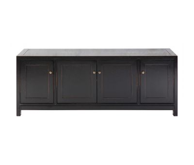 Block & Chisel TV Console in black finish