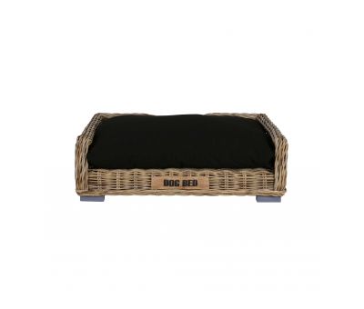 Rattan dog bed with cushion