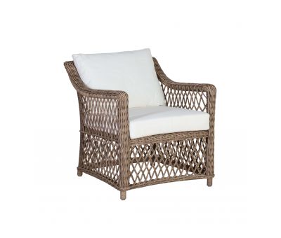 Outdoor pvc rattan lounge chair with cushions 