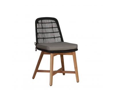 outdoor teak dining chair with seat cushion 