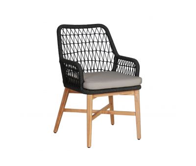 outdoor armchair with seat cushion 