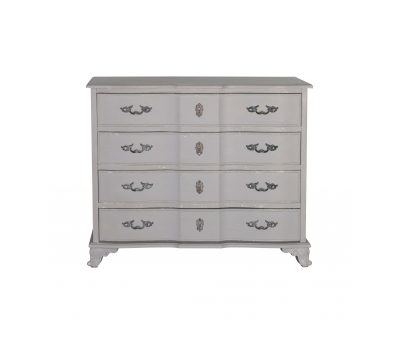 4 Drawer chest painted grey Château collection