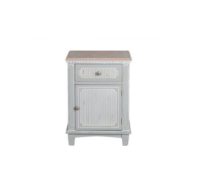 distressed bedside with 1 drawer and 1 door Château Collection 