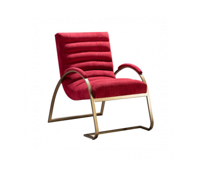 Block & Chisel red corduroy upholstered occasional chair