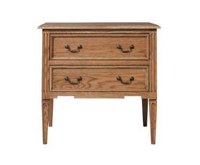 Block & Chisel FPS bedside table 2 draw solid weathered oak 