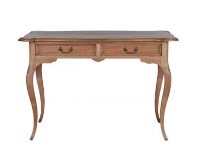 Sibley writing table in solid weathered oak 