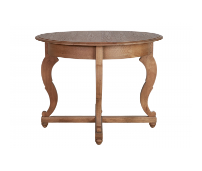 Block & Chisel round solid weathered oak table