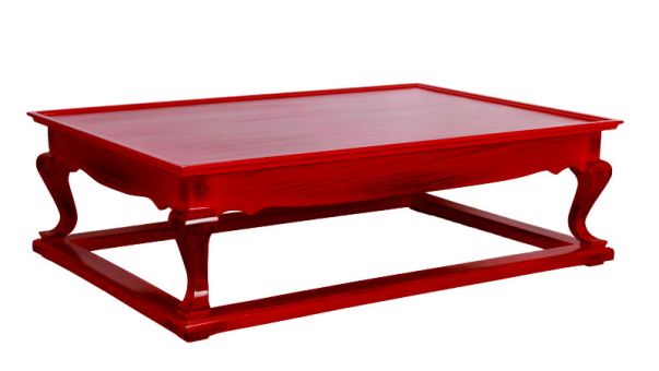 Shanghai coffee table in oriental red finish