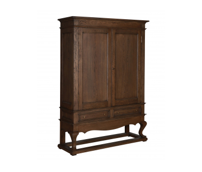 Shanghai drinks cabinet in solid antique weathered oak 
